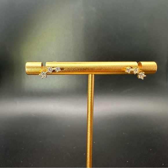 925 Sterling Silver Hypoallergenic 14K gold plated star - Picture 10 of 12